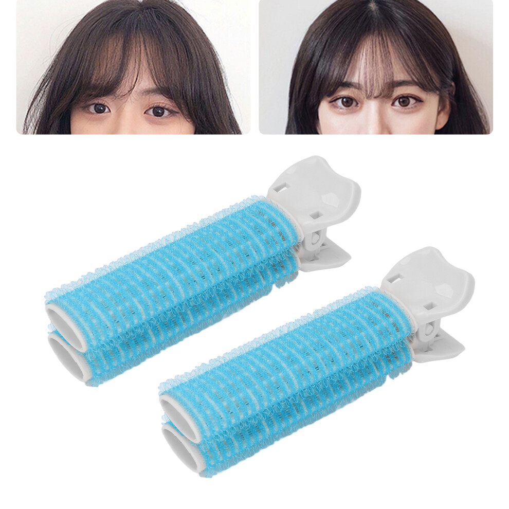 2pcs Hair Volume Roller Curler Clip Portable Volumizing Hair Root Clips Bangs Styling Tool for Women GirlsBlue