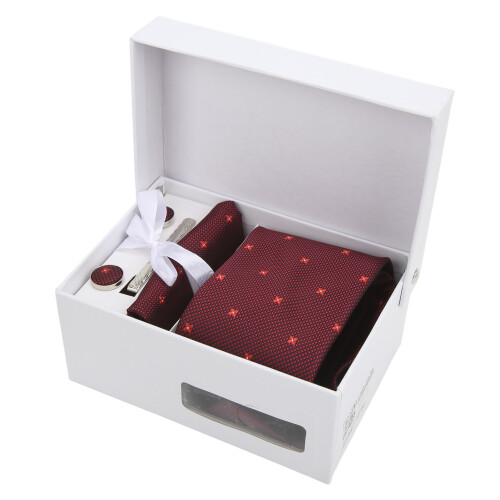 Cravatta da uomo e camicia da abito formale per ufficio, set in confezione regalo, morbida e alla moda, K08