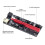 Extensor PCIe 1X-16X para tarjetas gráficas, 60 cm, USB 3.0, rojo 8