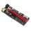 Extensor PCIe 1X-16X para tarjetas gráficas, 60 cm, USB 3.0, rojo 16