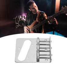 Ponte per chitarra a 3 selle fisse, metallo argentato