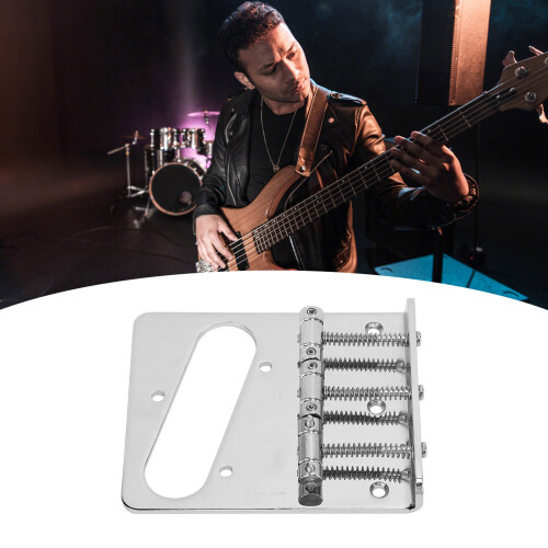 Pont fixe pour guitare électrique à 3 sillets argent