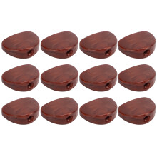 Ensemble de 12 boutons de mécaniques d'accordage couleur café pour guitares