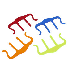 Set di 4 clip a forma di M per spartiti, in acrilico, multicolore