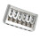 Ponte hardtail per chitarra da 76 mm, 138 g, argento 11