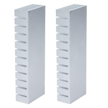 Aluminium-Heizkörper 2 Stück Kühlmodule 120x40x20mm Schlitzdesign