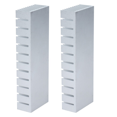 Aluminium-Heizkörper 2 Stück Kühlmodule 120x40x20mm Schlitzdesign