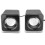 Mini haut-parleur stéréo USB2.0 2x3W 5V Noir 12