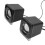 Mini haut-parleur stéréo USB2.0 2x3W 5V Noir 16