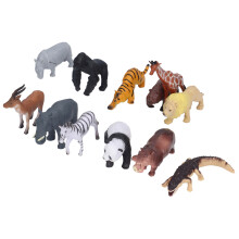 Set da 12 pezzi in PVC di modelli di animali della giungla per torte dei bambini