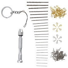 Juego de 126 piezas de brocas helicoidales de mano, 0.8-3.0mm, Plateado