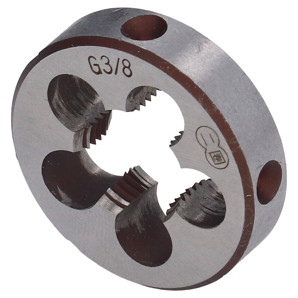 G3/8 Thread Repair Round Die Alloy Steel Cylindrical Pipe Threading Tool With 5 Chip Holes 9391321839648