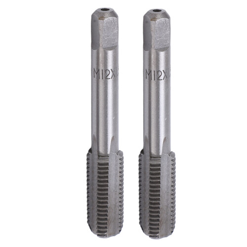 2 pezzi filettatrice a gole dritte HSS metrica M12x1.5 4 filetti 1