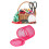 Cestino da cucito rosa rosso 1 pezzo 14 x 13 cm nylon 16