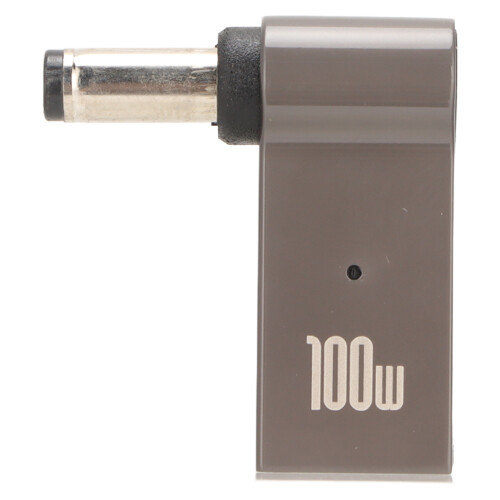 Adaptador 100W PD USB-C a DC 5.5x2.1mm Plateado 1