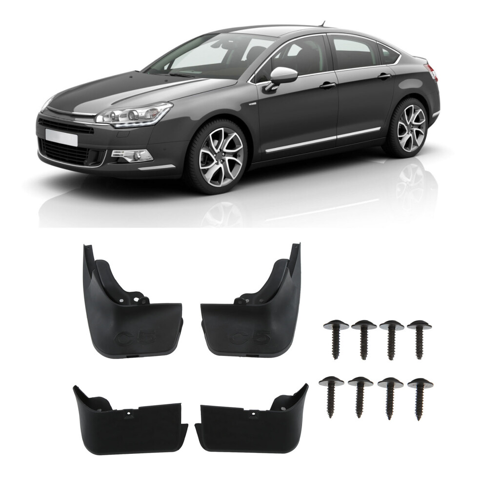 4Pcs Car Mud Flaps Guards Front Rear Maintenance With Screws Replacement For Citroen C5 2013Â2016 3711321841476
