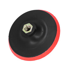 Zoccolo in gomma da 125 mm per disco levigante con attacco a gancio e anello per sostituzione del telaio