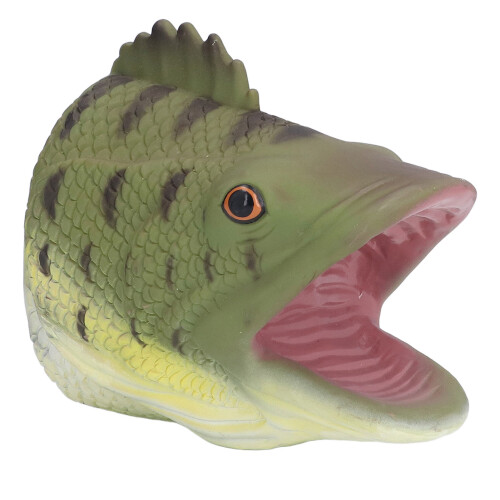 Marionnette à main en forme de poisson, douce, tête en vinyle, jouet dès 3 ans. 2