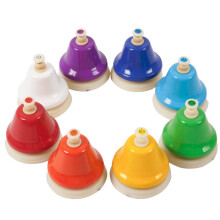 Campanella a otto toni 8 pezzi, Campanelle arcobaleno 8,2 x 9 cm