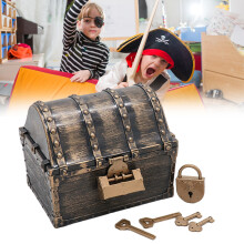 Coffre au trésor en ABS 15,5 11 13 cm Boîte à bijoux pirate