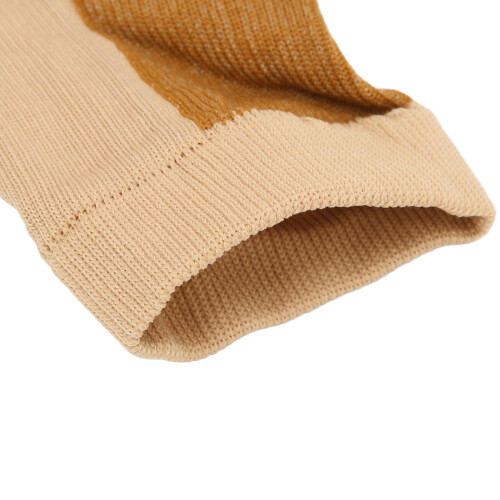 Chaussettes de compression en nylon à fermeture éclair à orteil ouvert couleur peau S/M 2