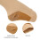 Chaussettes de compression en nylon à fermeture éclair à orteil ouvert couleur peau S/M 9