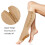 Chaussettes de compression en nylon à fermeture éclair à orteil ouvert couleur peau S/M 10
