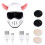 2 pièces de cornes de diable à LED, USB, 7,4  4,6 cm, multicolore 2