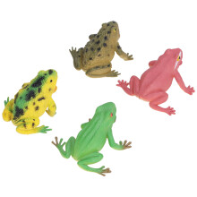 Set di giocattoli a forma di rospo dai colori vivaci, 4 pezzi per bambini, rospi realistici e ingegnosi da spremere.