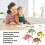 4pcs High Simulation Toad Model Bright Color Toad Toy Set Tricky Squeeze Toad Toys for Children 5
