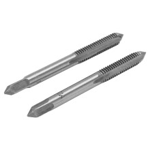 Ensemble de 2 tarauds métriques HSS M6x1 à 3 flûtes droites