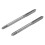 Set da 2 pezzi M4x0,7 HSS filettatrice diritta, Argento 15