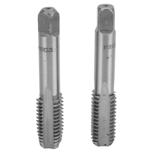 Set di maschi diritti HSS M18x2,5, 2 pezzi, argento 2