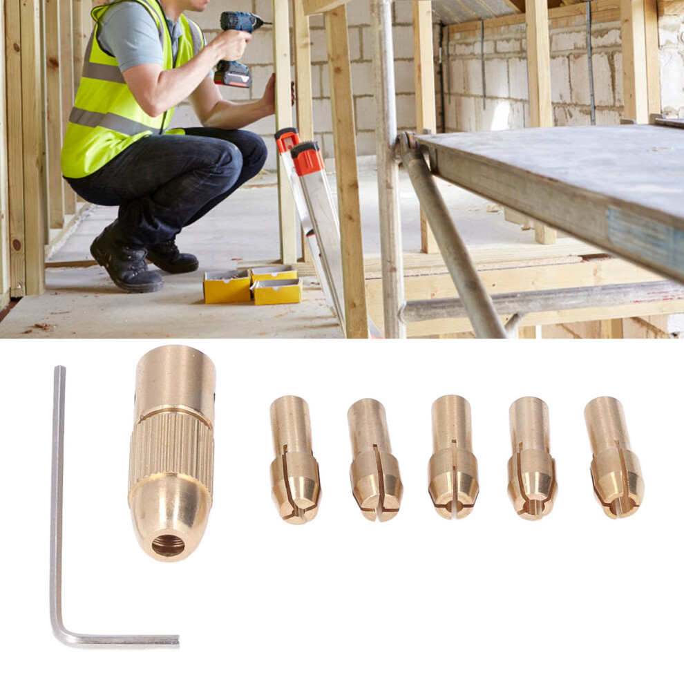 7Pcs Mini Electric Grinder Chuck 4 Jaw Brass Drill Chuck For Mini Electric Drills Electric Grinders 4651321847339