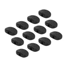12 Stück Kunststoff-Stimmwirbelknöpfe für E-Gitarren-Stimmgeräte, ovale Form