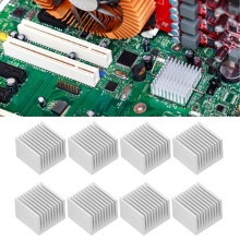 Kit de 8 ailettes de refroidissement en aluminium anodisées de 40x40x30mm
