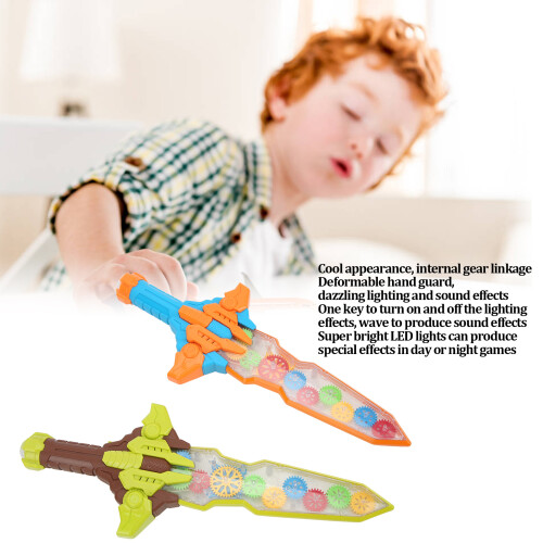 2 pièces Épée LED Accessoire de scène Jouet, 42cm, 3AAA, Couleur 2