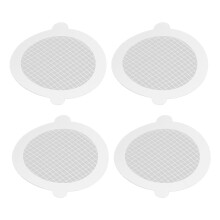 50 piezas de filtro para cabello de fibra de vidrio, diámetro 9 cm, malla de 3 mm.