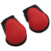 Springbeinschoner für Pferde zum Springen und Laufen, Unterstützung, PU + Neopren, L, Rot