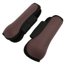 1 paire de bottes en néoprène à coque PU marron pour jambes avant taille M