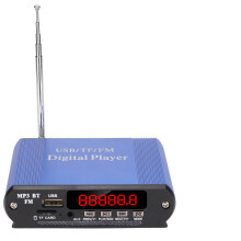 Reproductor MP3 con amplificador de potencia 3 en 1, 40Wx2, 9x11x3 cm azul