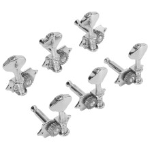 Llave de afinación para guitarra 3L 3R 1:18 Relación de transmisión plateada