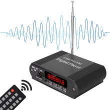 3 in 1 Power Amplifier MP3 Player Radio Power Amplifier Wireless Bluetooth 5.0 Remote Control Music PlayerBlack