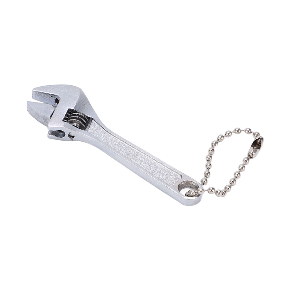 Keychain Wrench Steel Galvanized Adjustable Portable Professional High Hardness Mini Spanner For Industrial Home2.5in/6.35Cm Electrosilveri 8411321853855