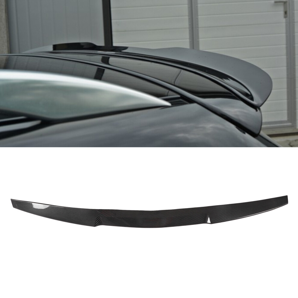 Carbon Fibre Style Rubber Rear Trunk Spoiler Lip Wing Universal Car Modification 121Cmx7.5cm 9321321854006