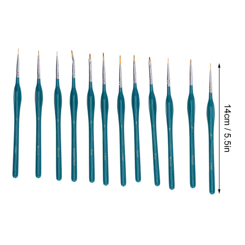 Set de 12 brochas - abedul natural 14cm/5.5in 2