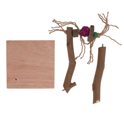 Applewood Bird Playstand: Percha para loros de madera 1
