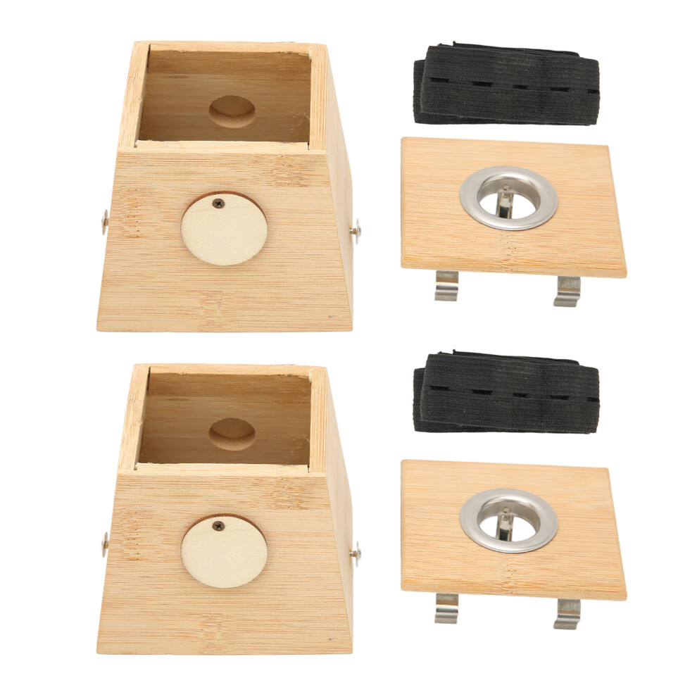 2pcs Single Hole Bamboo Moxibustion Box Moxa Roller Stick Holder Acupuncture Moxibuting Tool