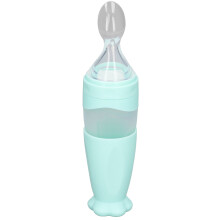 Feeding Bottle Spoon Easy Use Filtration Multipurpose Good Sealing Safety Design Baby Food FeederBlue