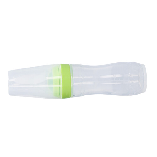 Cuillères à purée pour bébé petites portables en silicone vertes 2